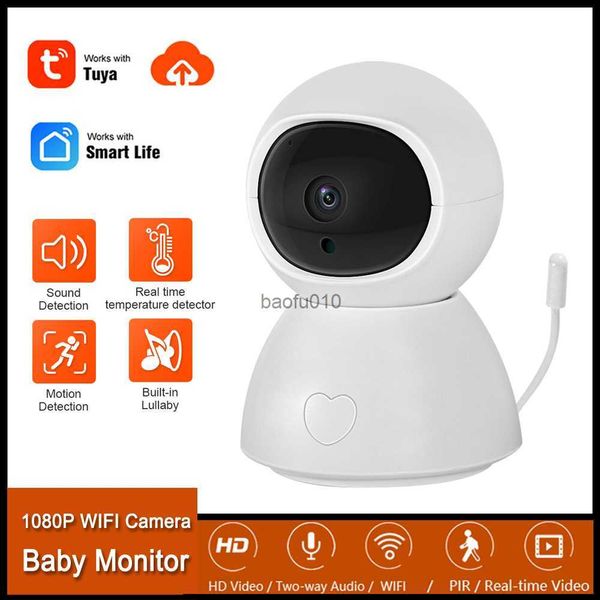 NEOCoolcam HD 1080P WiFi Baby Monitor Camera Wireless Home Security Nanny Pet Cameras Tuya Smart Life APP Alarme de détection sonore L230619