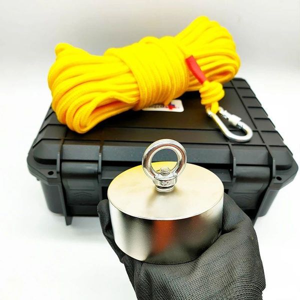 Kit d'aimants de pêche en néodyme, 1422LB(640KG), Force de traction Super forte avec boulon à œil Wrtqi