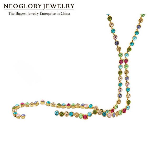 Neoglory Austrain cristal colorido cadena larga cuentas borla collares mujer chica moda joyería regalos 2020 Colf