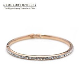 Neoglory Top Kwaliteit Oostenrijkse Rhinestone Armbanden Armbanden Charm voor Dames Sieraden Gift Merk Bijoux Brazil Merk Gift Simp-J Q0717