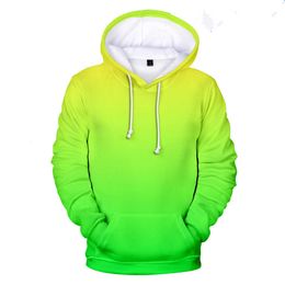 Sweat à capuche vert néon pour hommes/femmes, magasin de vêtements Harajuku pour personnalisation 3d, sweat-shirt de rue imprimé coloré, tendance Hip Hop 4xl