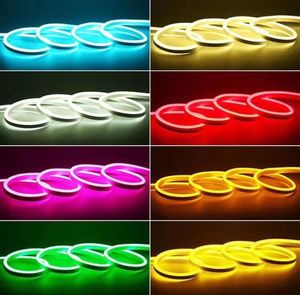 Neon Light 12V Waterdichte LED Strip Lights SMD 2835 120LEDS / M Flexibele touwbuis Decoratie voor muur Slaapkamer Kerstvakantie