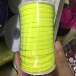 Cordon élastique en lycra jaune néon, 5mm, 20M, cordon en Nylon Lycra cousu, cordon doux et épais, tissu extensible, chaîne Lycra 223L