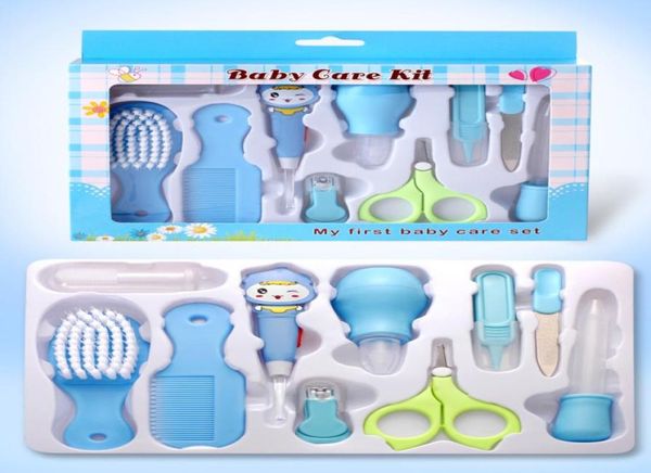 Kit de cuidado de uñas neonatales, 10 juegos de aspirador de esputo, peine, tijeras, cepillo y esmalte, tijeras para uñas de bebé 8512806