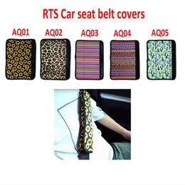 Neopreen Car Seat Belt Covers Sunflower Leopard Cactus Auto Veiligheid Seat Pad Belt Strap Shoulder Feestartikelen 5 Designs BT408