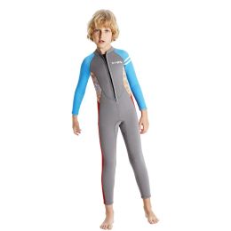 Costume de plongée en néoprène pour les enfants Swim Wear pour les enfants plongée voile manches longues Gardez la combinaison de natation chaude 2,5 mm
