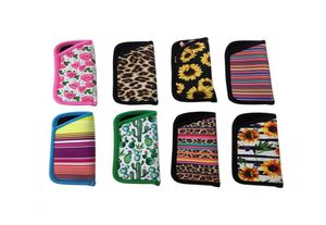 Neopreen -bril Zakje Floral Leopard Gedrukte zonnebril Huls Holder Bril Slanke Soft Sleeve Cases Multi Patterns3880386