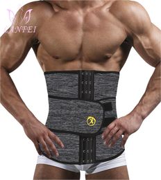 Neopreen lanfei heren body thermo shaper taille trainer riemen afslanken korset taille ondersteuning zweet ondergoed riem modellering shapers4007269