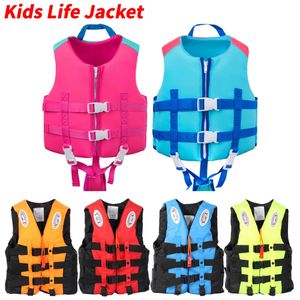 Chaleco salvavidas de neopreno para niños, chaqueta de flotabilidad para deportes acuáticos, chaleco salvavidas para niñas, niños, entrenador de natación, chaleco para conducir en bote 240219