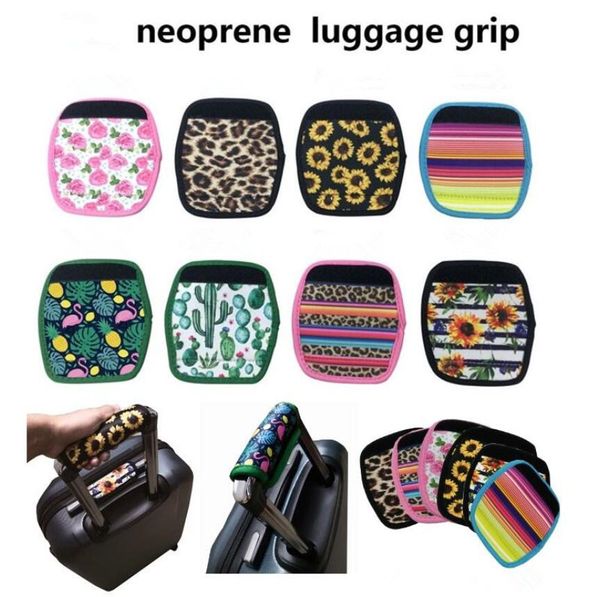 Maleta de equipaje de neopreno Manija Envolturas Correa Empuñaduras Envoltura de maletero Bolsa de viaje Etiquetas de caja De moda Floral Deportes Duffle Tote Maletas Identificador