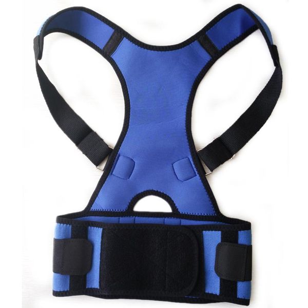 Corrector de postura magnético de neopreno, cinturón de soporte Lumbar para hombros y espalda, soporte para enderezar la columna vertebral