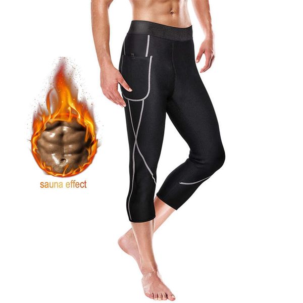 Néoprène hommes corps Shaper Sauna pantalon sueur taille formateur Leggings sous-vêtements amincissants perte de poids entraînement Compression Shapewear