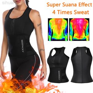 Néoprène Shapewear Sauna Costume Top Gilet Taille Réglable Entraîneur Minceur Femmes Perte De Poids Réglable Ventre Shaper Modélisation Ceinture L220802