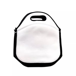 Neopreen Sublimatie Lunch Zakken Blanks Enkelzijdig Wit Herbruikbare Draagtas Handtas Dubbellaags Geïsoleerde DIY Schooltas