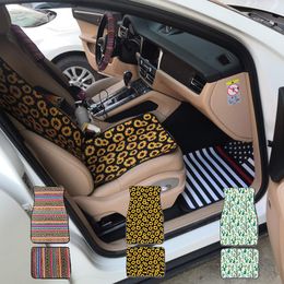 Neoprene Transfer Printed Sunflower Car Seat Cushion Car Floor Mat Set Car Seat Covers 4 Colors