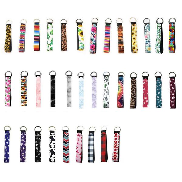 Keychains de neopreno Party Favor Favor Fashion Long Printing Keychain Decorativo para niñas