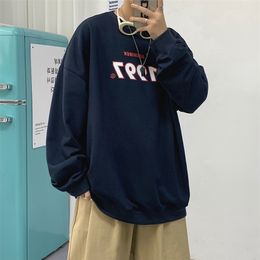 NEPLOHA KOREAN 1997 Letter Gedrukt Heren Sweatshirts Herfst Casual O Hals Man Baggy Hoodies Oversized Tops Mannen Kleding 220325