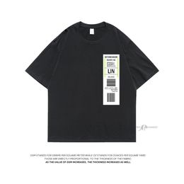 Neploha Streetwear étiquette graphique lâche hommes t-shirt lettre imprimé surdimensionné t-shirts pour hommes été 5XL t-shirts à manches courtes 240315