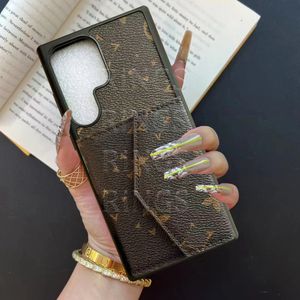 Hermosas fundas para teléfonos Samsung Cartera de cuero de lujo LU de alta calidad Monedero S23 S22 S21 S20 S24 S25 Ultra Plus con caja con logotipo Embalaje Hombre Mujer