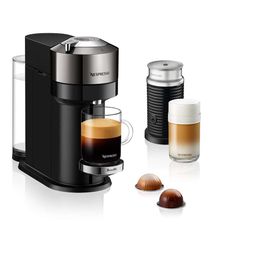 Nespresso Vertuo Café suivant et chrome pur expresso italien, avec hine en mousse aéroccino, 1,1 L, noir, chrome noir