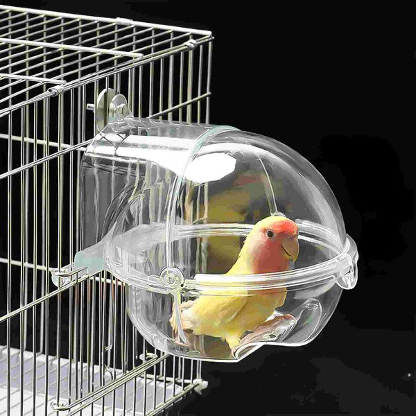 Nids de bain, boîte à oiseaux, perruche, Cage de baignoire suspendue, perroquet, accessoire de baignoire, Cube en acrylique, bain d'oiseaux, Tube canari, perruche suspendue