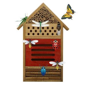 Nidos de la casa Bee Wooden Garden Bugs Hotel Garden House Hoteles de insectos colgantes para jardines Ladybugs Lacewings Butterfly Bees