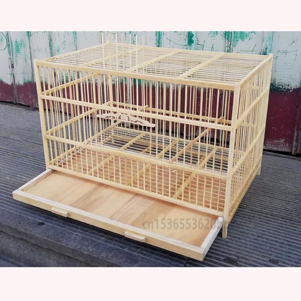 Nidos Jaula de pájaros de bambú hecha a mano, 60cm, nido de pájaro súper grande y transpirable, casa para pájaros, artesanía tradicional china, suministros para mascotas