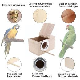 Nids Parkeet Bo Lovebirds, Bird House Box Cage Breeding Nest Mating Finch, Pet Parrotlets For Wood Budgie Perrot,