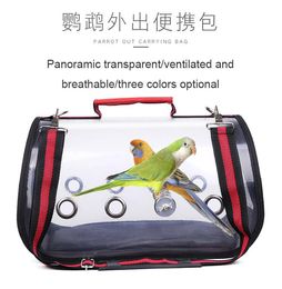 Nids Portable clair oiseau perroquet Cage de Transport respirant oiseau transporteur sac de voyage petit animal de compagnie lapin cochon d'inde Chinchilla Cage de voyage