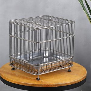 Nids en acier inoxydable Cage à oiseaux en métal petit oiseau perche accessoires pour oiseaux nid de pigeon Cage à oiseaux voyage Jaula Pajaro fournitures pour oiseaux