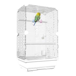 Nids d'oiseaux transparents cage au premier plan ornemental oiseau ornemental cage debout oiseaux house reproduction volant acrylique caisse de perroquet nid pour la maison