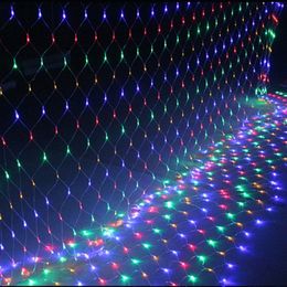 Netto mesh string Lights 200 gloeilampen 8 verlichtingsmodi voor binnen buitengordijn Kerstboom BUSH PARTY Wedding Fairy Wall Decoratief 9,8ft x 6,6 ft Crestech
