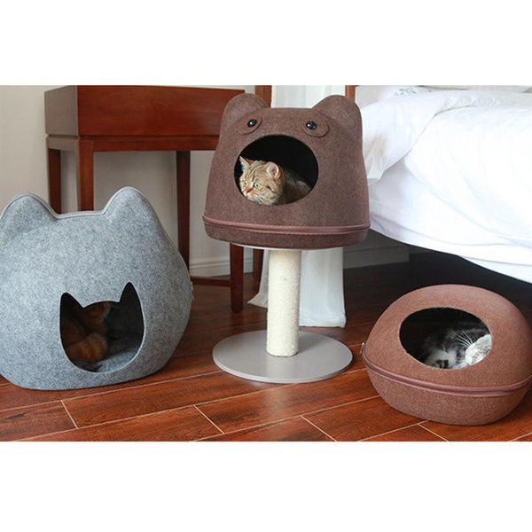 Litière rouge en filet pour chat, maison fermée pour animaux de compagnie, lits pour quatre saisons, en stock, DHL236F