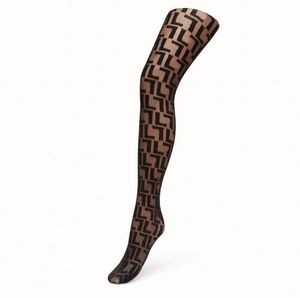 Net rouge même double f famille bas de soie noirs montrer bas tube moyen lettre jacquard collants sexy8509518