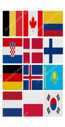 Pays-Bas Colombie Finlande Belgique Croatie Danemarkpoland Flags National Polyester Banner 90150cm 35ft Flag dans le monde 2217705