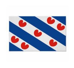 Bandera de los Países Bajos Frisian Bandera de doble costura 3x5 Ft Banner 90x150cm Festival Party Gift 100D Polyester Impreso Venta 6938115