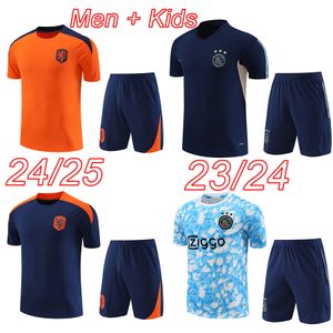 Pays-Bas Survêtements maillots 2023 2024 kits de survêtement de football pour hommes et enfants 23 24 25 ALVAREZ TADIC BERGWIJN hommes maillot garçons kit d'entraînement de football chemises costume ensembles pour enfants