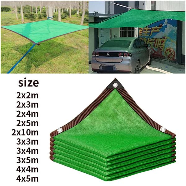 Filets 12PIN Noir Vert Parasol Net Ombrage 85 ~ 90% Plante Serre Couverture Maille Clôture Écran de Confidentialité Jardin Soleil Abri Extérieur AntiUV