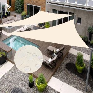 Netten 2/3/3.6/5M Waterdichte Zon Zonnezeil Driehoek Luifel Outdoor UV Zonnescherm Zeil voor Patio Yard Achtertuin Tuin Gazon Tuin Luifel