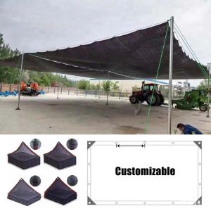 Nets 3 4 6 12pin HDPE Black Sun Shade Net Garden Buildings Shading Net Gazebo Automne Piscine Soleil Pergola Sunshade Tent