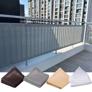 Netten 4 kleuren Aangepast formaat Thuis Balkon Privacyscherm Grijs hek Dek Zonnezeil Yard Cover AntiUV Sunblock Windbescherming
