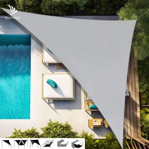 Netten 5x5x5M 2x2x2M Driehoek Zonnescherm Zeilen Waterdicht UV Blok Onderdak Luifel voor Patio Tuin Zwembad Outdoor Faciliteit en Activiteiten