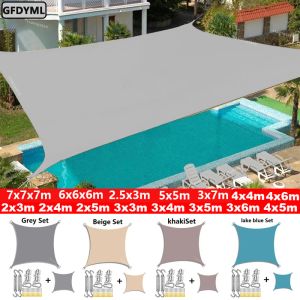 Netten 6X4m Waterdichte Grote Zon Onderdak Zonnescherm Bescherming Outdoor Luifel Tuin Patio Zwembad Zonnezeil Luifel Camping schaduw