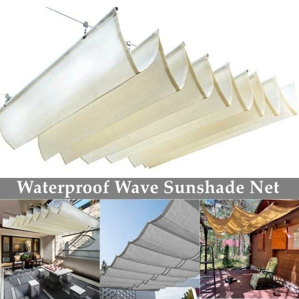 Filets AntiUV 300D Polyester imperméable télescopique pare-soleil filet jardin couverture solaire balcon terrasse imperméable parasol voile auvent