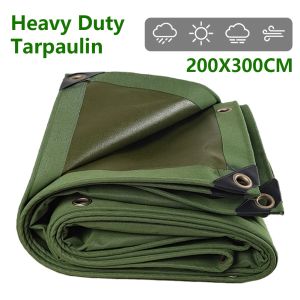 Filets de l'armée, bâche en toile robuste, protection contre le soleil, couverture de tente de Camping étanche, abri vert foncé pour l'extérieur