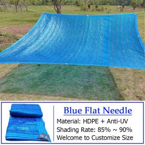 Netten Blauw Zonnescherm Netto 85 ~ 90% Schaduw Kas Zonnebrandcrème Shadow Mesh Netten Tuin Pergola Luifel Outdoor Zwembad Cover