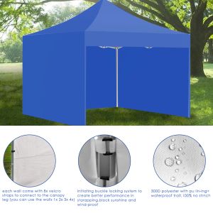 Netten Fourcorner Opvouwbare Tent Doek Luifel Zijkanten Alleen Panelen Tent Tuinhuisje Zonnezeilen Netten Waterdicht 210D Oxford Doek Tuin Schaduw