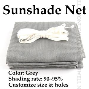 Filets pare-soleil gris, bloc UV 90%, voile pour piscine/jardin/parking de voiture, auvent de Patio, couverture de plantes, écran de balcon