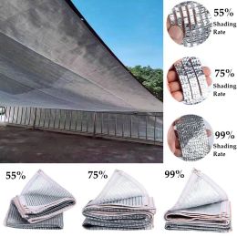 Filets d'extérieur anti-uv 55 ~ 99%, nouveau filet de protection solaire en feuille d'aluminium, couverture pour plantes de jardin, voile d'ombrage, tente gazébo, abri solaire, auvents d'ombrage