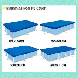 Netten PE Cover Doek Mat Cover Frame Zwembad Voor Tuin Zwembad Cover Regendicht Stofkap 400*211 cm/300*200 cm/260*160 cm/220*150 cm